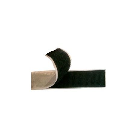 Bande VELCRO adhésive coloris noir, Longueur 50 cm x largeur 2 cm
