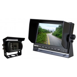 Zhiren de Voiture Système de caméra de recul 22,9 cm Moniteur Intégré DVR  Enregistreur avec Quatre Split Screen Kit de système de caméra de recul  pour Camion Van : : High-Tech